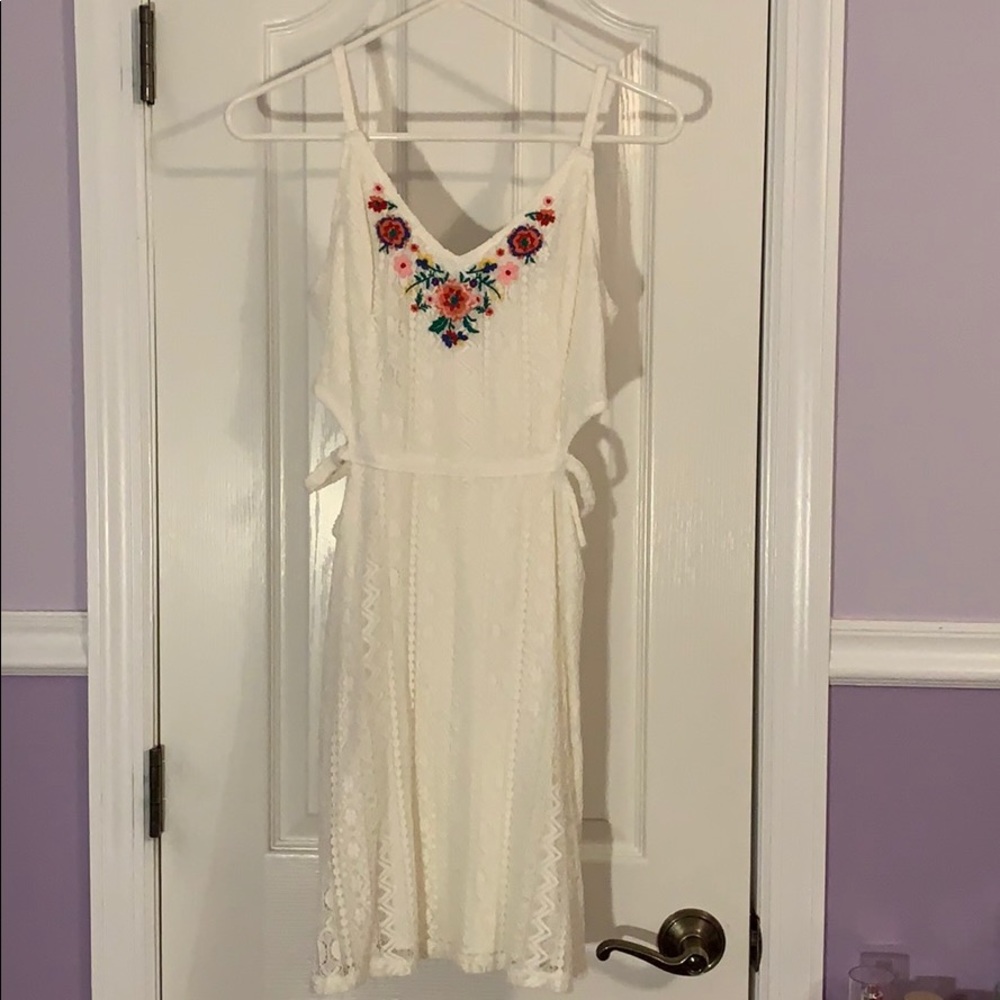 Hollister Lace Embroidered Cut-Out Dress